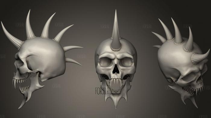 Skull stl model for CNC